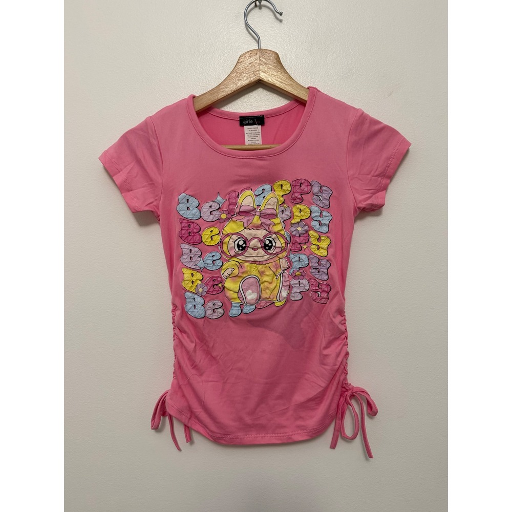 Girls Pink "Labubu-Inspired" Puffy Graphic Tee – Size 10/12 – NWT - Picture 1 of 4